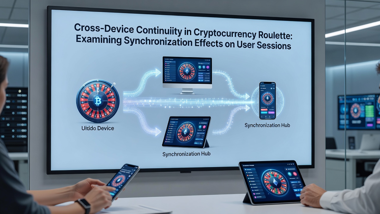 Darstellung der Synchronisation von Treuevorteilen und Sitzungsdaten über verschiedene Geräte in Krypto-Roulette-Umgebungen