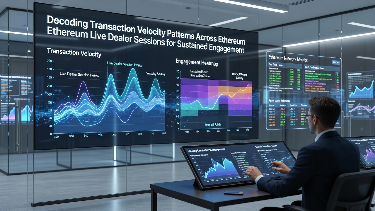 Visualisierung von Transaktionsclustern in Ethereum-basierten Live-Dealer-Sitzungen