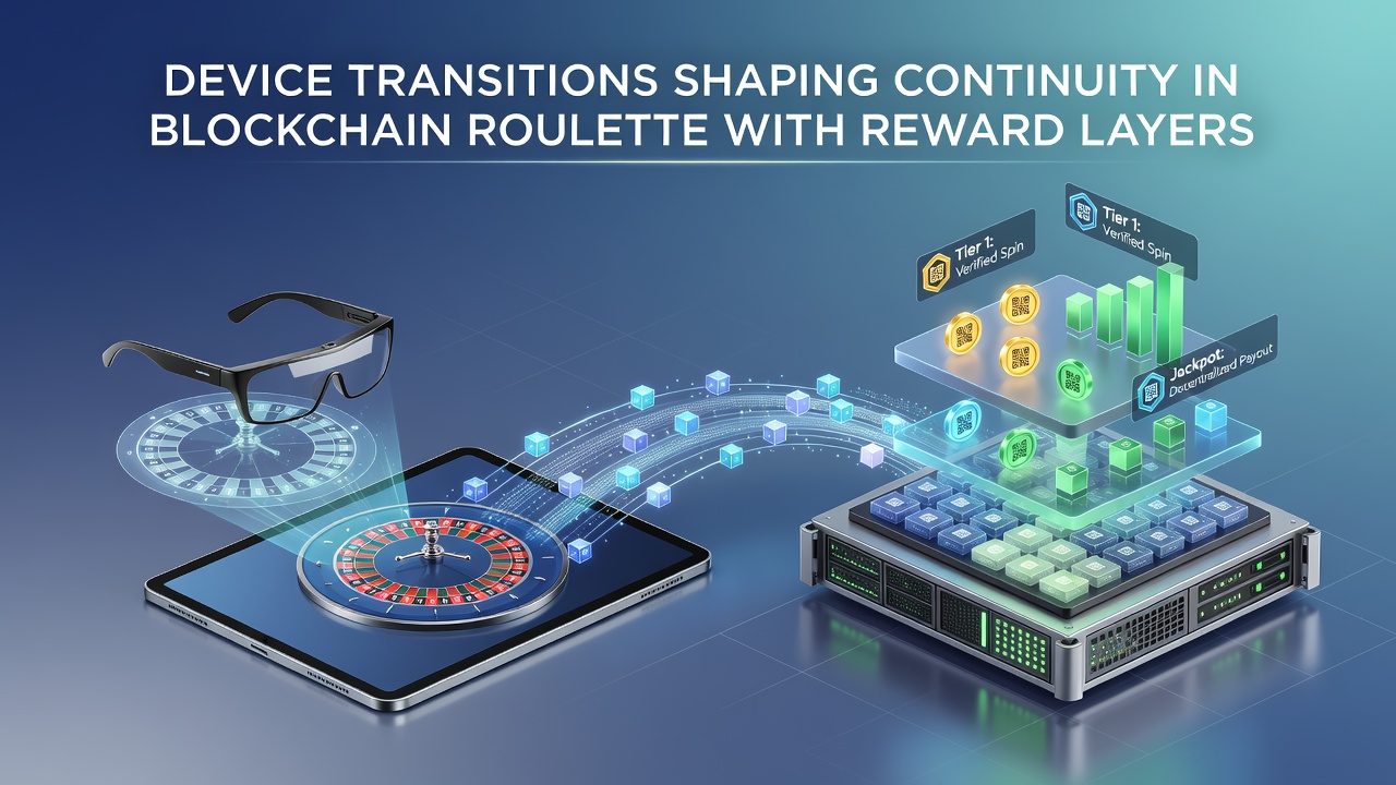 Illustration der Belohnungsschichten und Blockchain-Synchronisation über verschiedene Geräte hinweg