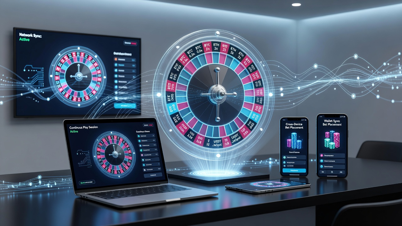 Darstellung von Geräteübergängen und Synchronisationsprotokollen in Krypto-Roulette-Umgebungen