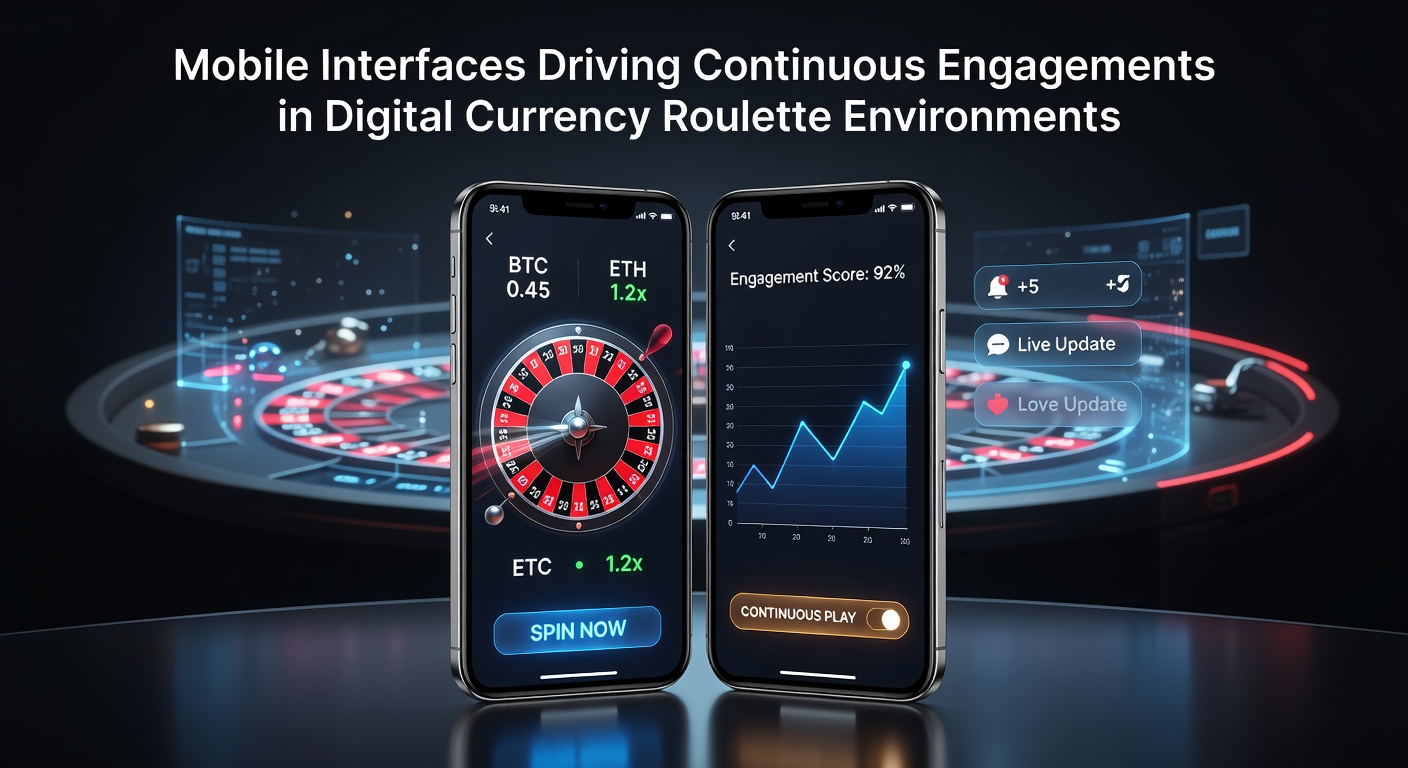 Mobile Roulette-App mit Krypto-Integration auf Smartphone-Display