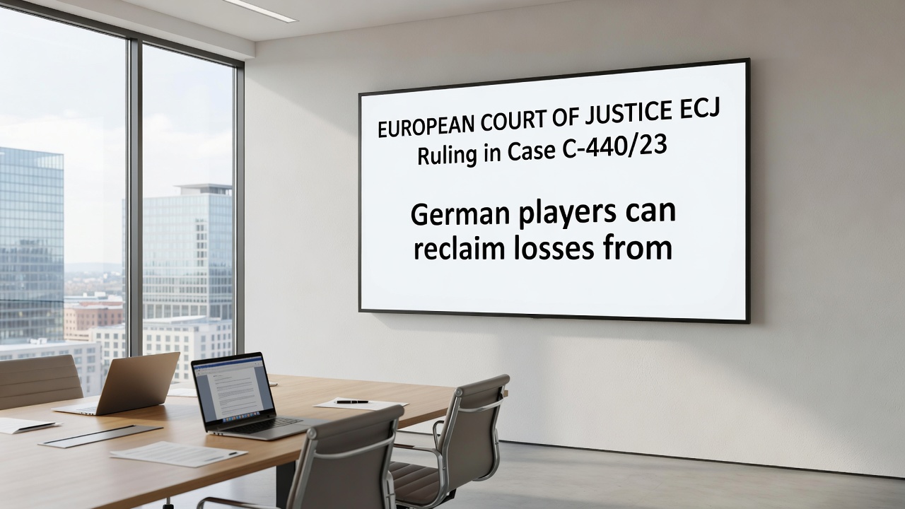 Darstellung von Gerichtsverfahren und Verbraucherschutz im Kontext des EuGH-Urteils zu Online-Casino-Verlusten